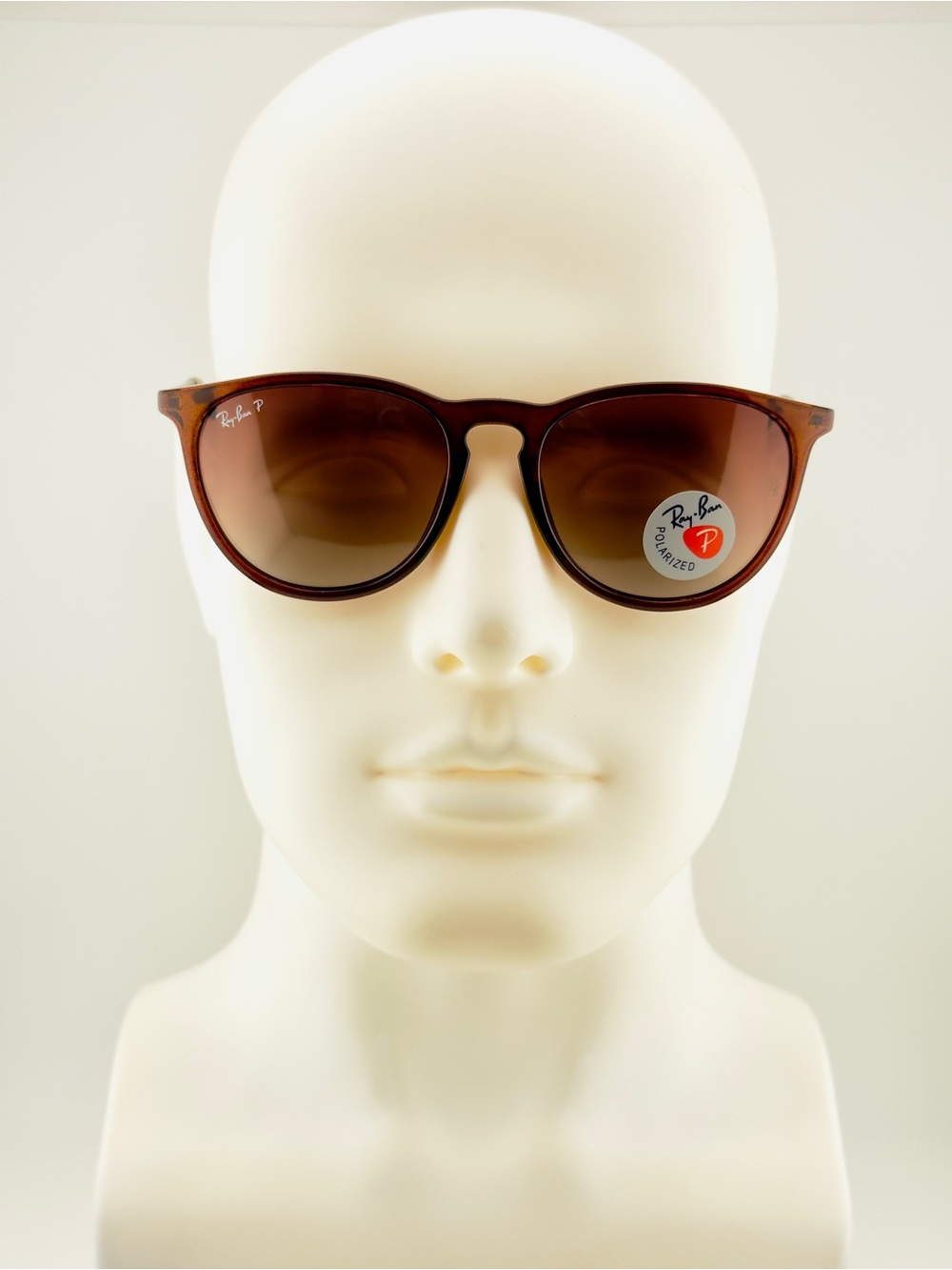Ray-Ban Erika Women Sunglasses RB4171 transparent brown frame Polarized Lenses